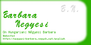 barbara negyesi business card