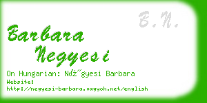 barbara negyesi business card